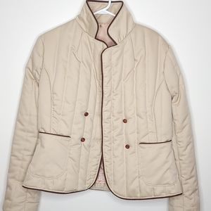 Ivory puffer quilt coat